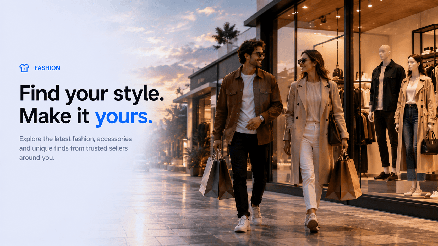 Fashion — find your style, make it yours. Explore the latest fashion, accessories and unique finds from trusted sellers around you.